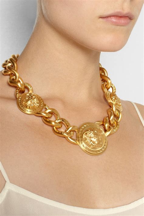 gold versace chain|versace gold chain necklace.